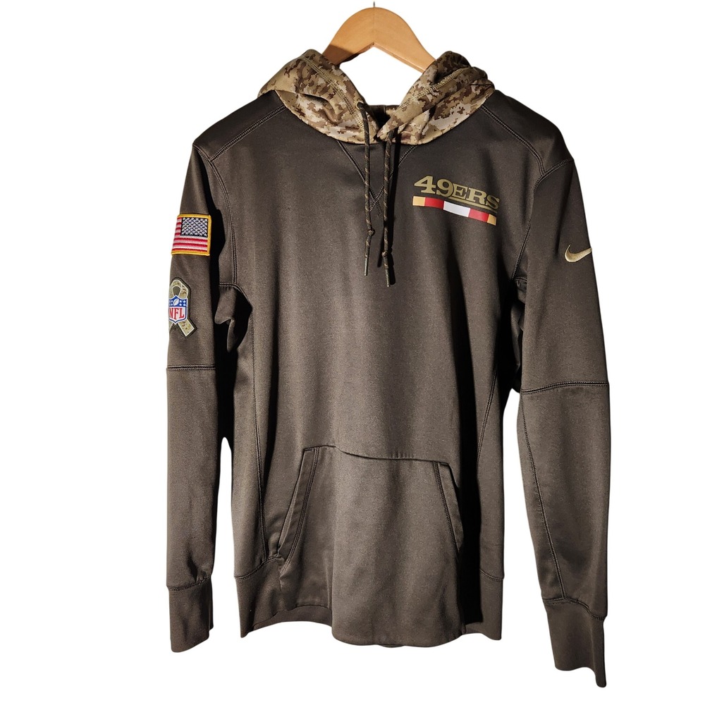 Nike 49ers Salute to Service Hoodie Small Military Camo USA NFL